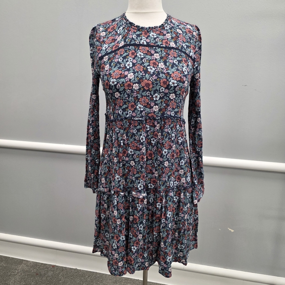 Knox Rose Multicolor Floral Long Sleeve Dress